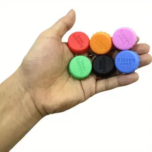 Reusable Silicone Bottle Cap, 6 Counts/set Leak-proof Colorful Bottle Cap, Durable Bottle Cover for Beer, Wine and Vinegar, Drinkware