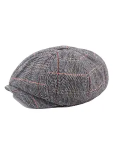 Fashion Newsboy Cap for Men Women Adjustable Herringbone Tweed Wool Hats Blend Flat Cap Ivy Cabbie Driving Hat Casual Trendy Hat
