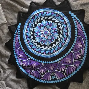 16-Point Star UV Printed Handkerchief, Dual-Sided Unique Patterns, Outdoor Sports Flying Toy, Dance Handkerchief, Flowing Stars