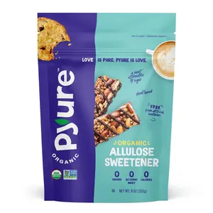 Pyure Organic Allulose Sweetener | Zero Carb, Zero Sugar, Zero Calorie | 0 Glycemic Index, No Erythritol, Gluten Free & Vegan Keto Sweetener | Plant Based Sweetener for Keto Friendly Food | 9 oz
