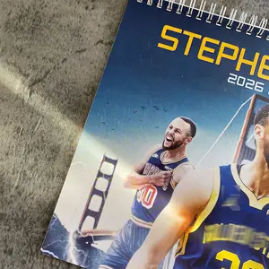 Steph Cur 2026 Basketball Fan Lover Wall Calendar 11x8.5 & 14x11.5 Premium 270gsm Paper Eco-Friendly Design