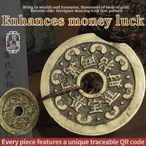 Bring in wealth and treasures, make huge profits with small investment; Liu Hai playing with the golden toad-Chinese numismatic charm,Lucky ornament, Feng Shui ornament,Spiritual Awakening,Improve fortune,Chinese Gifts,Chinese-style decorations