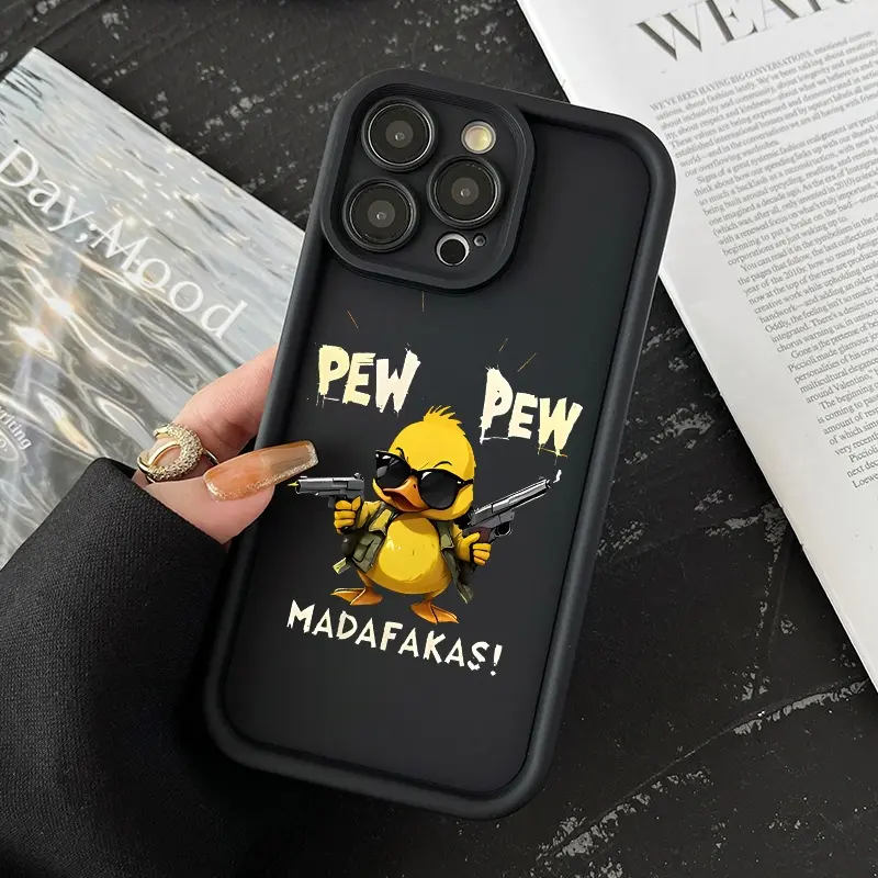 Creative Duck Phonecase Phone Protective Cover,Soft Silicone,Fully Protected and Shockproof Case For iPhone 17 16 15 Pro Max 14 14Pro 13 12 11 X 16 Plus Mini 17E 16E