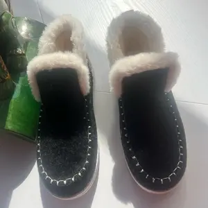 Cozy Slipper Boots with Fuzzy Lining and Studs for Ultimate Comfort and Style
