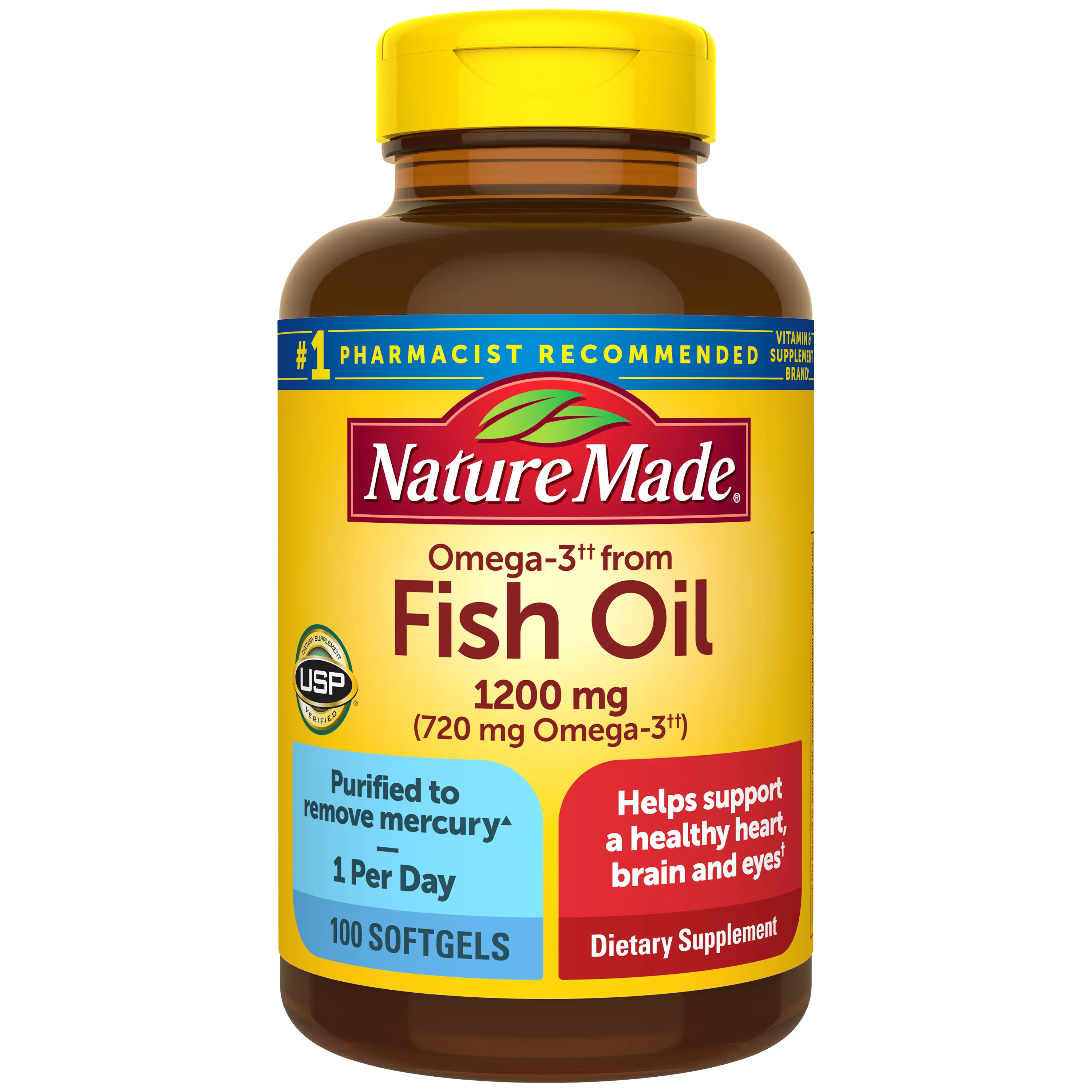 Omega-3†† From Fish Oil 1200 mg Softgels