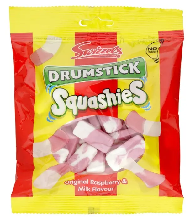 Swizzels Drumstick Squashies Original Raspberry & Milk Flavour 120g