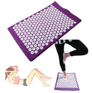 Acupuncture Yoga Cushion Massage Cushion and Pillow, Acupressure Mat and Pillow Set, Acupuncture Point Massage Pillow for Acupuncture Point Massage Pillow, Relieving Neck and Back Pain Body Care Lightweight yoga mat