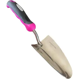 Super   Trowel Hand Shovel - Stainless Steel - Rust Resistant -  Grip -  Tool for ing, Weeding, Transplanting and Digging in  Beds (Pink)