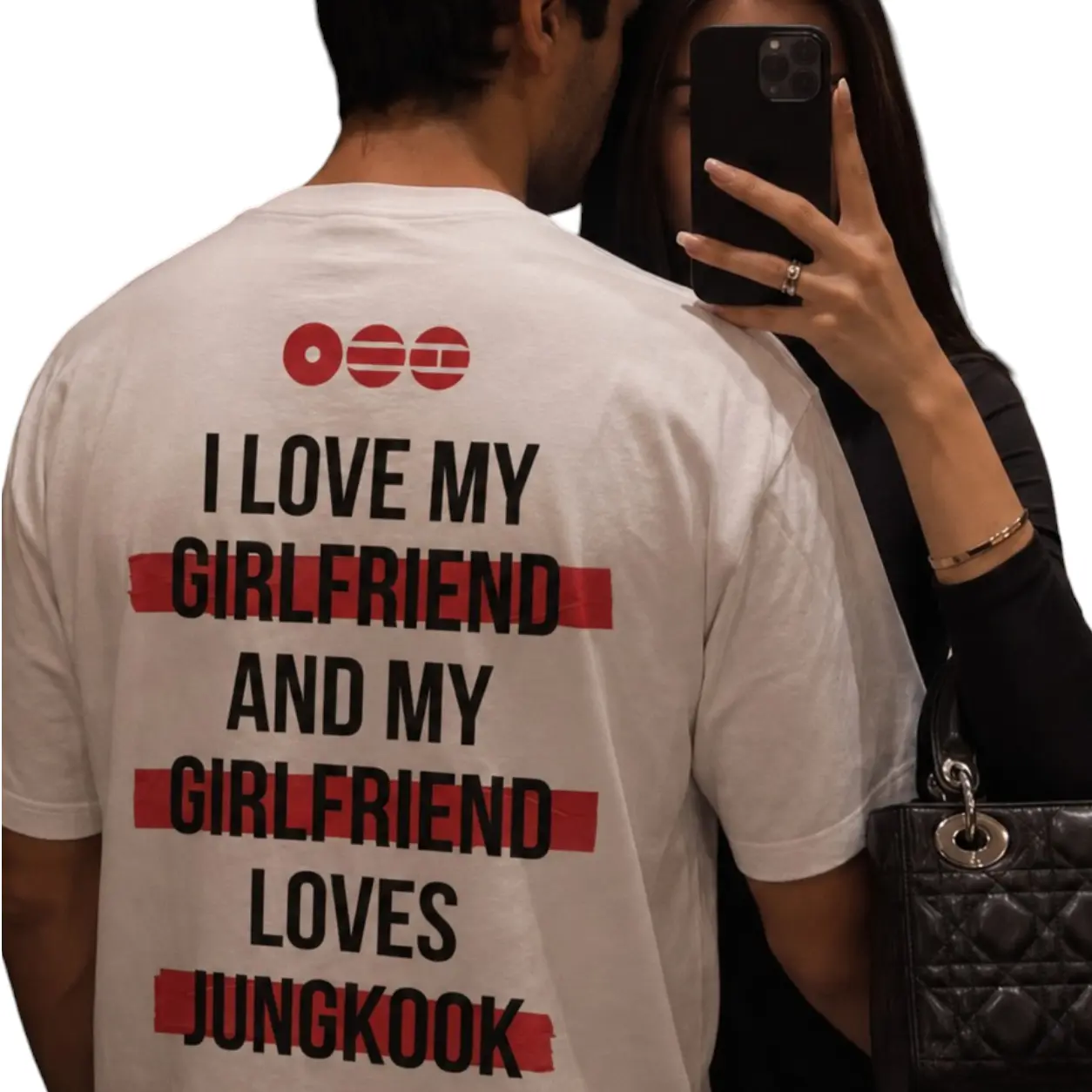 Comfort Colors I Love My Girlfriend And My Girlfriend Loves Shirt On Back, Funny Kpop Boyfriend Tee, Funny Men Top, Army Boyfriend Gift