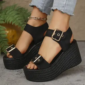 Peep Toe Wedge Sandals