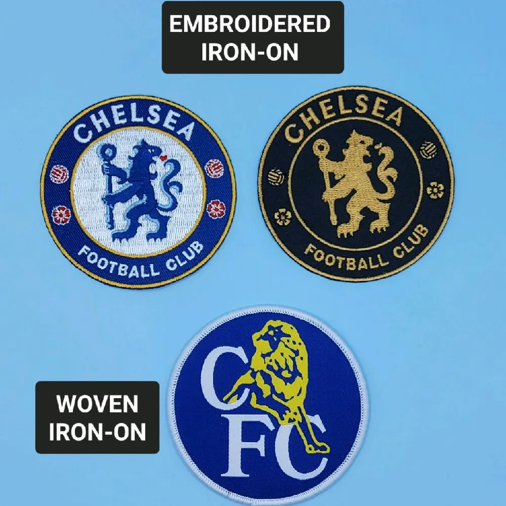 Blues Soccer Embroidered/Woven Iron-on Patches