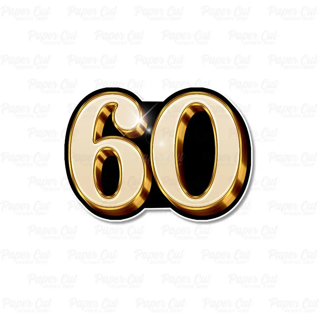 Number 60 Milestone Single Side Print Prop