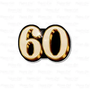 Number 60 Milestone Single Side Print Prop