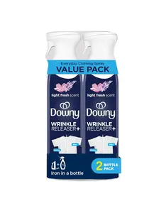 Downy Wrinkle Releaser Spray | All In One Wrinkle Release Spray, Odor Eliminator, Static Remover | Fabric Refresher & Ironing Aid for Clothes | 9.7 Fl Oz (Pack of 2), Fresh Scent