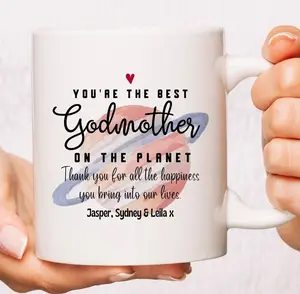 Godmother Mugs Personalised Mug For Godparent Custom Mug For Fairy Godmother Mug For Mother's Day Godmother Gift Godparent Gift Mugs For Mom