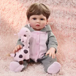 DEARBEI 18-in Reborn Look Baby Boy Doll Meadow - Soft Weighted Cloth Body, Poseable Unisex Toy with Accessories for Pretend Play, Emotional Support Gift for Kids 3+ Years Old, Doll Collection Item for Baby Showers