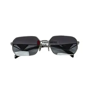 Pre-owned Prada Sunglasses Silver Frame, Grey Gradient P26042587