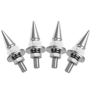 4 Pack Spikes License Plate Screws for , Anti  License Plate Fasteners, Universal Licence Plate  and Nuts, Cool Licence Plate Screw Set for   SUVs,