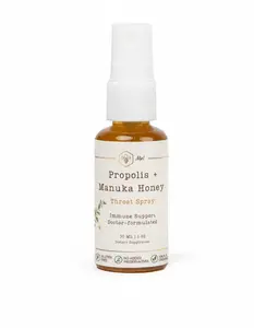 Propolis Throat spray with Manuka Honey - Natural Immune Support & Sore Throat Relief - Antioxidants Supplement, Keto, Paleo, Gluten-Free (1.0 oz)(Pack of 1) Dietary Edible Fitness Healthcare
