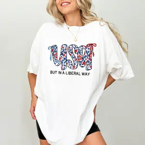 ChicCotton Coquette USA Comfort Colors Shirt, 4th Of July T-shirt, USA But In A Liberal Way Graphic Tee, Memorial Day Clothing, Patriot Outfits