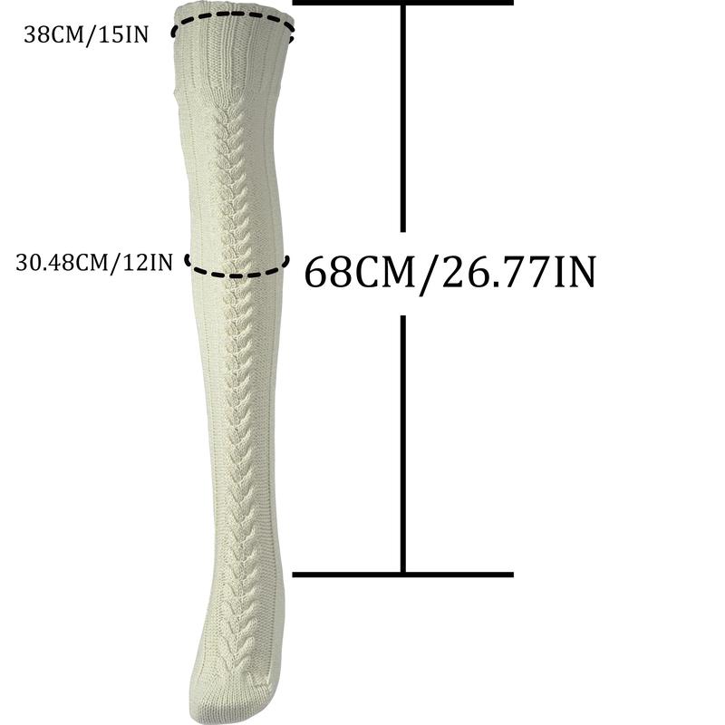 BomKinta Cozy Knit Thigh High Socks for Boots | Soft Fabric, Elastic Fit, Ladies Size 5-10, Warm & Durable, Fashionable Striped Design for Fall & Halloween Style Womenswear Leg