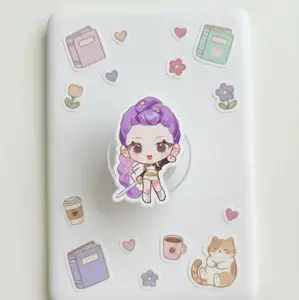 Anime Style Phone Grip, Dark Idol Inspired Phone Holder, Kpop Aesthetic Magnetic Grip Stand, Cute Fan Accessory