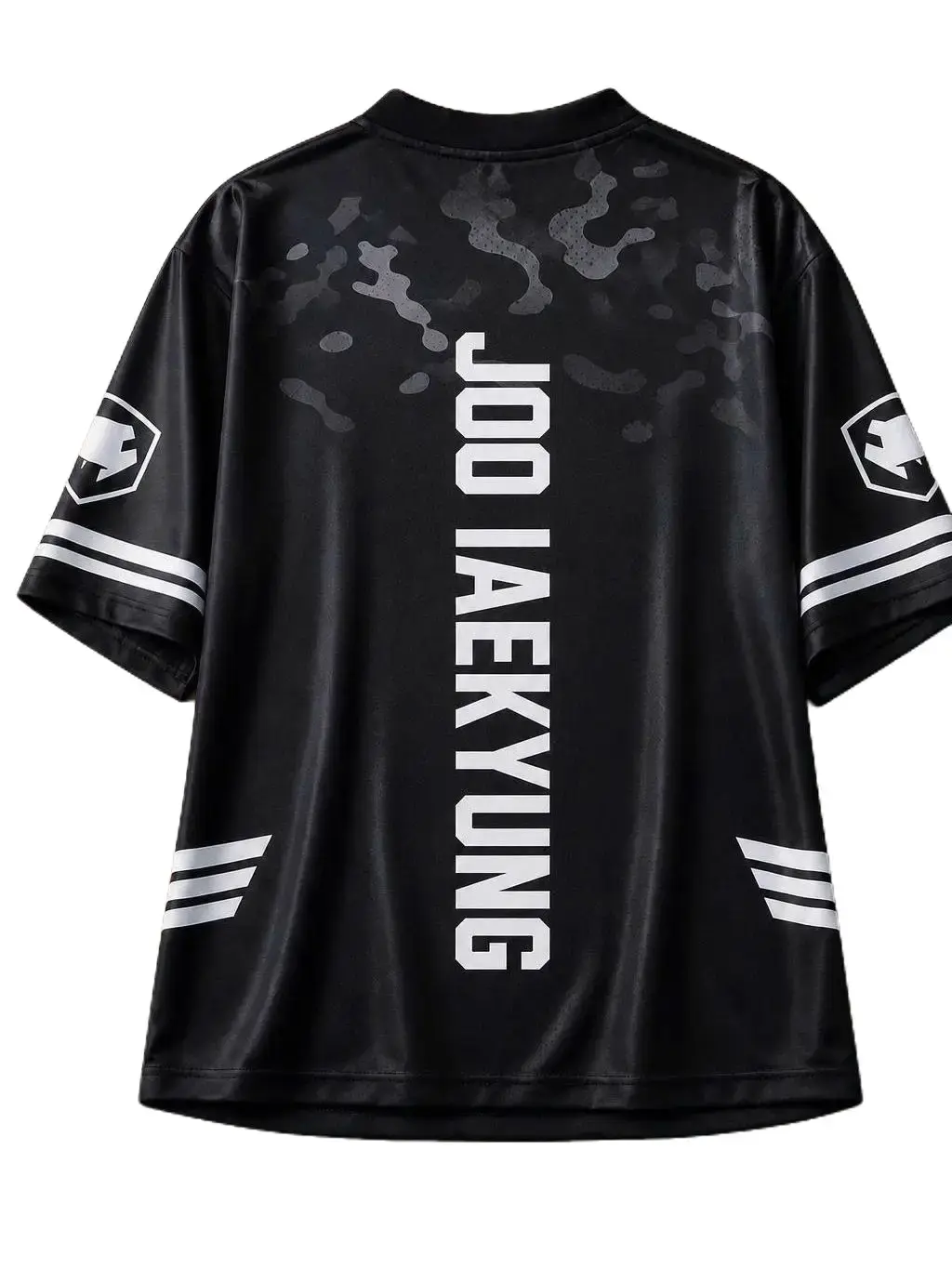Black Combat Sports Jersey – Unisex Short Sleeve V-Neck Training Shirt