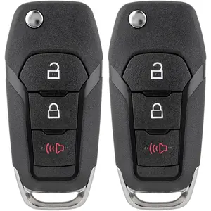 Flip Fob Replacement Fits for 2015 2016 Ford F150 Fob F250 F350 2017 2018 2019 2020 Explorer (2016-2022) F350 F450 Ranger Ecosport Bronco Keyless Entry Remote Fob N5F-A08TAA (Pack of 2)
