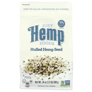 Just Hemp Foods Hulled Hemp Seeds, 24 oz (680 g)