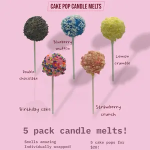 Cake pop candle melts! Smell amazing- variety pack 5 candle melts Decor Aroma Scent Ornaments Decoration Scented