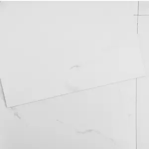VEVOR Self Adhesive Vinyl Floor Tiles 12x 12 inch, 50 Tiles 1.5mm Thick Peel Stick, White Marble Texture DIY Flooring for Kitchen, Dining Room, Bedrooms Bathrooms, Easy for Home Decor