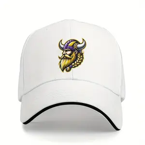 Viking Pattern Adjustable Baseball Cap, Suitable for Both Men And Women, Casual Outdoor Sports Cap for Games, Rugby Cap.