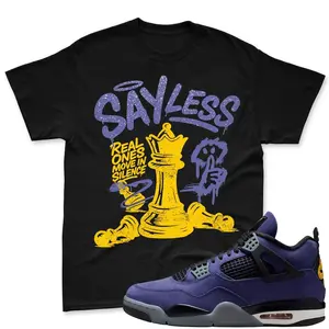 AJ 4 Imperial Purple Match T Shirt, Sayless Graphic Tee, Streetwear Graphic Tee, 90s Hip Hop Tee, Gift For Women and Man Unisex T-Shirt, Cozy Gift