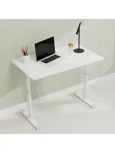 Adjustable Study Desk for & Adults Height-Adjustable Multifunctional Home Office Desk Compact 60cm x 100cm White Frame Top Modern Minimal Bure B Replacementcheap Office Minimal StudyDesk