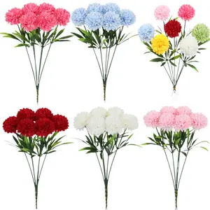 3 bundles of 18 spring artificial flowers - dandelions, hyacinths, pingpong daisies, hydrangeas. Suitable for home decoration, weddings, parties, dining tables - applicable for all seasons indoors and outdoors for festival party decorations.