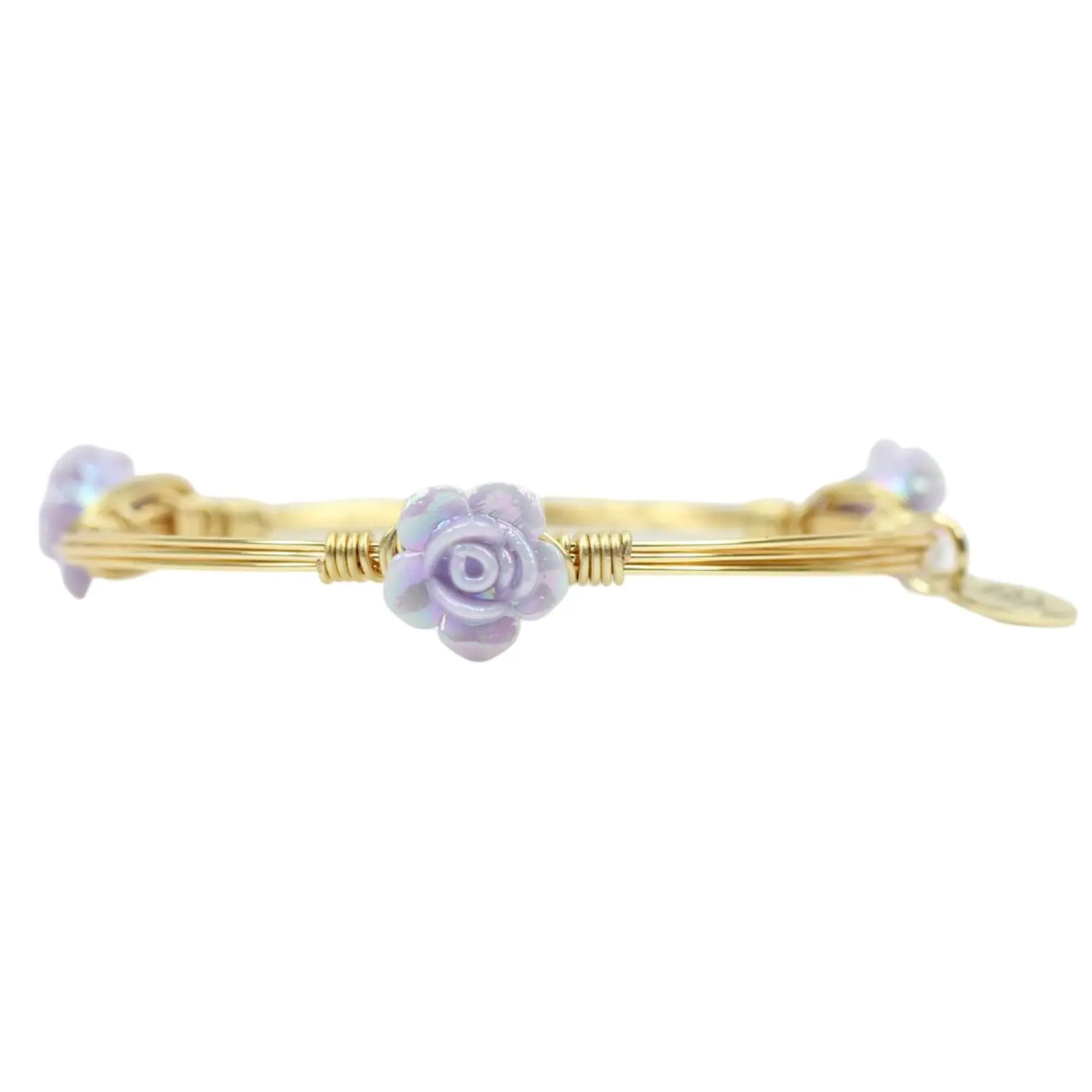 The Mini Rose Bangle Bracelet - Lavender