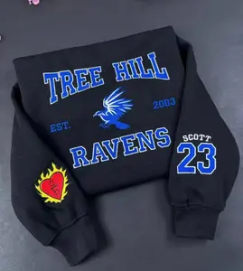 Tree Hill Ravens Embroidered Sweatshirt, One Tree Hill Tv Show Shirt, Nathan Scott 23 Shirt, Classic Cuts, Always On Point, Ready