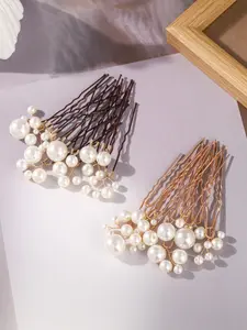 12pcs Women's Faux Pearl Hair Pins Set, Simple Bridal Hair Accessories for Daily Wear, Wedding Occasions, Multi-Combination Jewelry, Styling