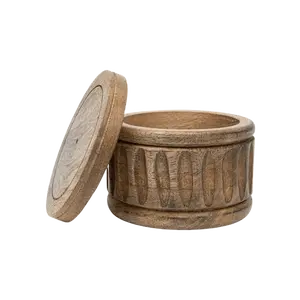 Mara Carved Salt Cellar