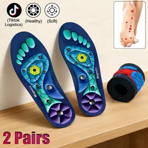 RunPro Insoles for All Day - Shock Absorbing Blue Insoles for Men & Women, Plantar Fasciitis High Arch Support, 220+ lbs Capacity, Comfort Footwear Inserts Shoe Bedroom Parent Knee Active