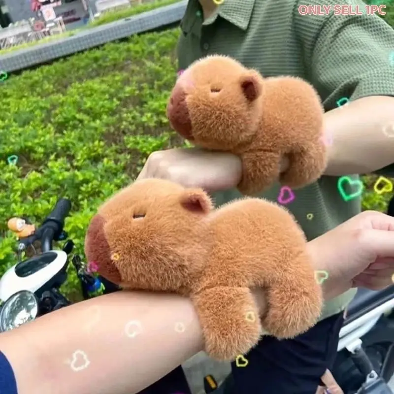 15cm/5.9in Capybara Plush Toy, Cuddly Soft Adorable Stuffed animal Gifts, Huggable, Cute Brown, Furry Animal Wrist Pendant, Durable Soft Fluffy And Easy To Care, Home Decoration, Lively Design, Gift For Girls And Children