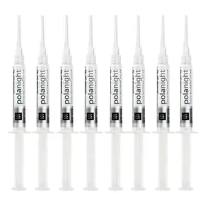 PolaNight 22% Spearmint Peroxide Whitening Gel 8-Syringes, Teeth Whitening Gel Oral Treatment
