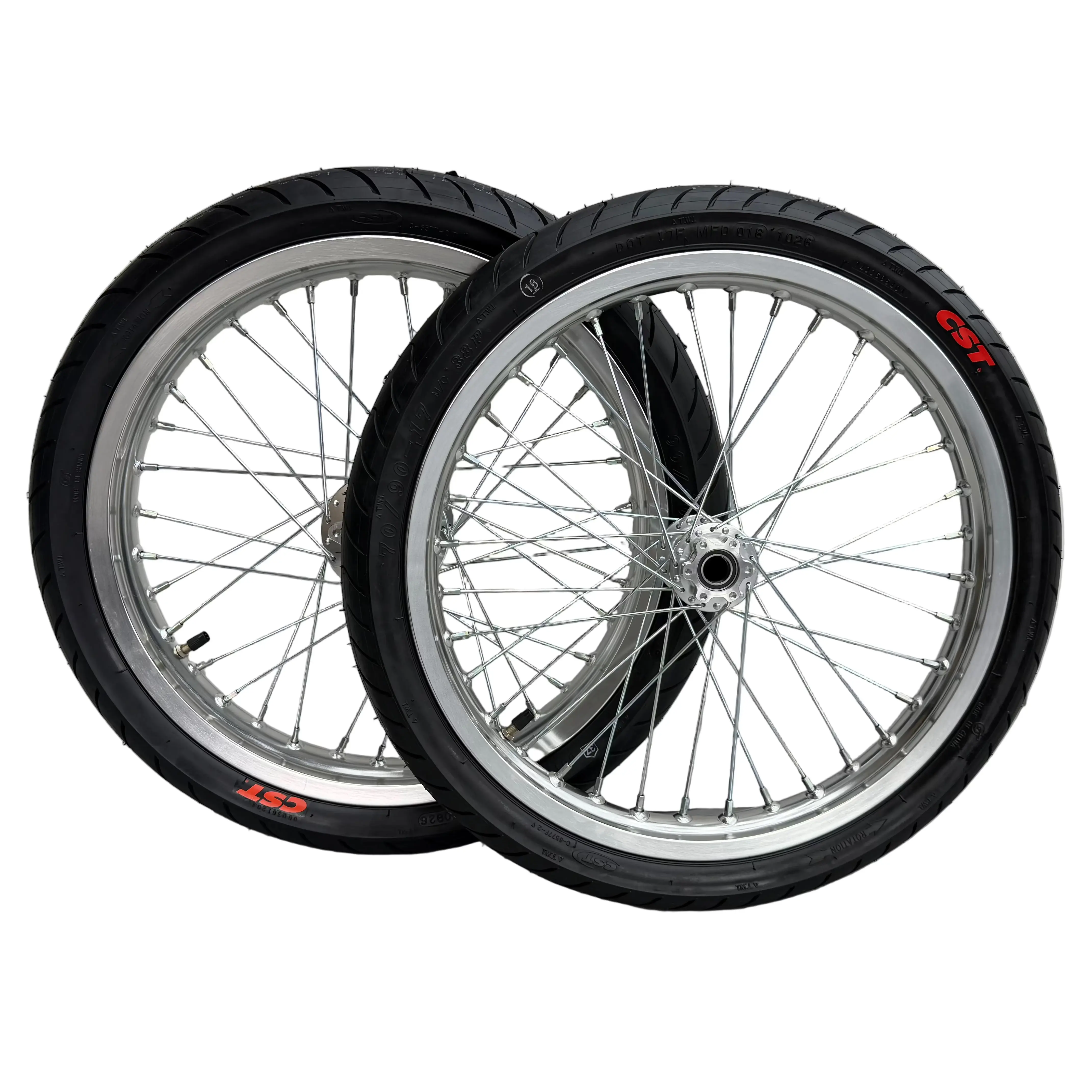17in Chrome Super Moto Wheel Set for Surron/ E-Ride Pro / 79Bike, Ventus