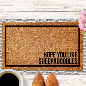 Hope You Like Sheepadoodles Doormat, Sheepadoodle Doormat, Sheepadoodle Decor, Sheepadoodle Gifts, Housewarming Gift, Birthday Gift, Dog Mat