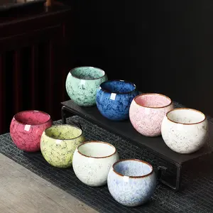 Kiln-fired tea set, tea cup, Jianzhan single cup, embossed dragon egg cup, master cup, tea set