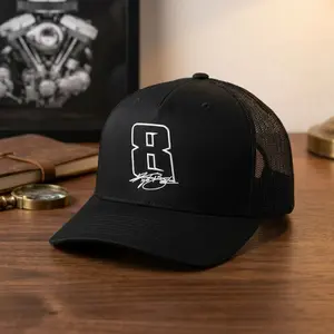 Kyle Busch Trucker Hat, Rowdy Number 8 Racing Cap, Embroidered Signature Baseball Hat, Richard Childress Racing Merch, NASCAR Fan Gift