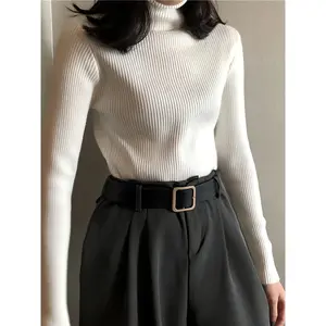 SERACAL 3-Pack High Neck Turtleneck Tops Women's Thermal Long Sleeve Bodysuit Shirt Slim Fit Layering Essentials 100% Stretch Polyester Knit WinterBasics LayerUp