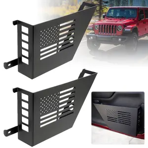 2Pcs Metal Front Door Pocket Storage Box for for 2007-2018 Jeep Wrangler Accessories Door Storage Organizer Molle Panels Insert Organizer Rust Proof Auto Organizer Bracket Car Interior Modification Accessories