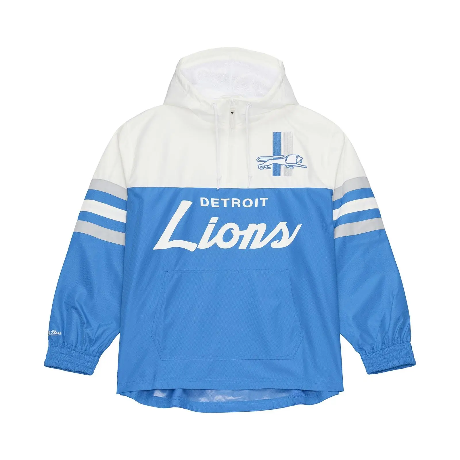 Detroit Lions Head Coach Lightweight Anorak Quarter-Zip Windbreaker, NFL, Mitchell & Ness Throwback