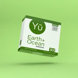 Yū Earth+Ocean Greens - Natural Dietary Supplement with 100+ Ingredients for Gut Health from Land & Sea Plants